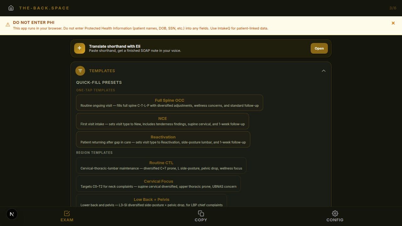 BentoBox Subjective tab — dark mode