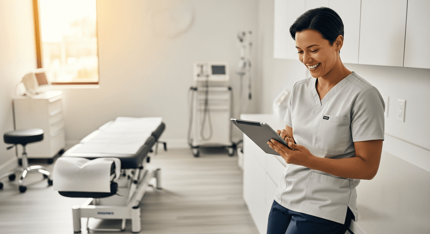 Practitioner using BentoBox in clinic